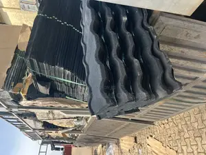 Plane Black Milano Stone Coated Roofing Tiles With 50 Years Guarantee