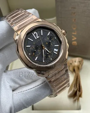 Original Bvlgari Gold Stainless Steel Quartz Calendar Watch