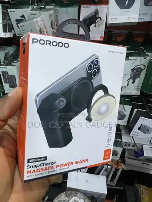 Porodo 4800mah Snapcharge Magsafe Power Bnak Wit Camera Shutter Remote