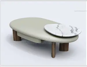 Modern Luxury Acrylic Wood Coffee Center Tables for Living Room