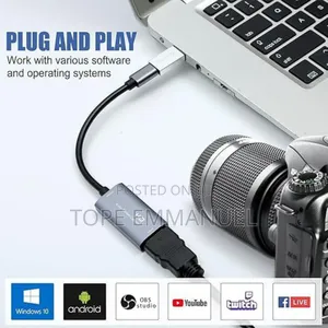 Usb-C Hdmi Video and Audio Capture Card for Game Streaming, Teachi