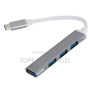Type C to 4 Ports Usb 3.0 Hub Adapter for Macbook Tab Phones Laptop