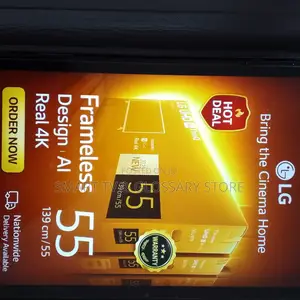 55 Inches Lg Smart Tv Showcasing Apps