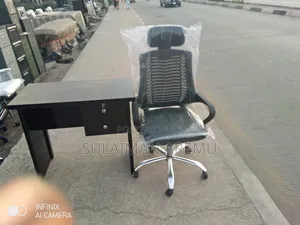 Office Table and Headrest Chair