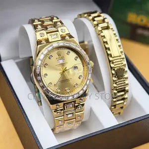 Rolex Quality Luxury Men Chain Strap Wristwatch