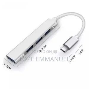 Type C to 4 Ports Usb 3.0 Hub Adapter for Macbook Tab Phone and Laptop