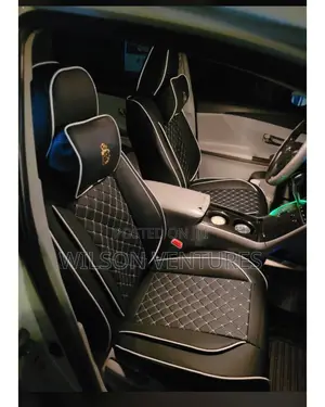 Black And White Draft Leather Seat Cover