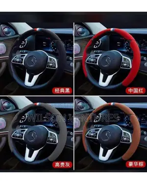 3 Pcs Beautiful Design Colors Car Steering Wheel Grip Cover Suede