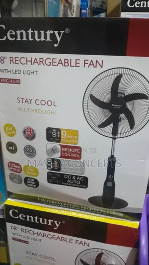 18" Century Ac/Dc Digital Rechargeable Fan-Support Solar Charge●Frc45m