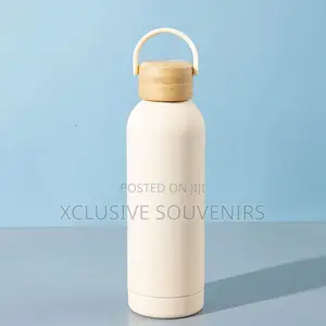 500ml Insulated Double Wall Vacuum Flask With Bamboo Cap Leak Proof