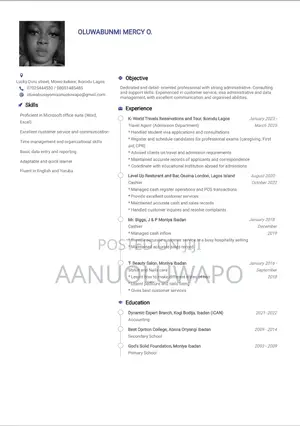 Office Assistance/ Personal Assistance/ Front Desk Receptionist