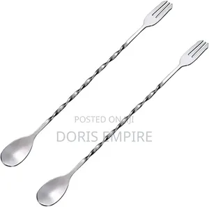 Stainless Steel Double Head Long Bar Spoon.
