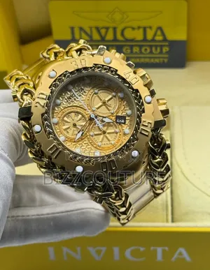 Original Invicta Gold Stainless Steel Chronograph Quartz Watch