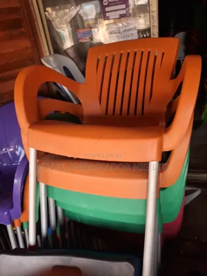 Plastic Chair With Iron Legs