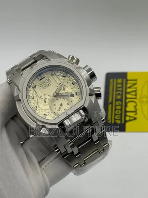 Original Invicta Silver Stainless Steel Chronograph Quartz Watch