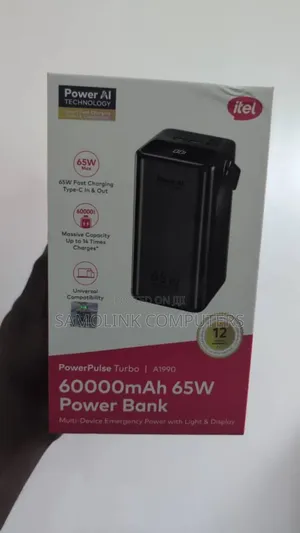 Itel 60,000mah Laptop Power Bank 65w