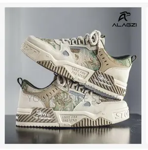 Alagzi New Young Fashion Trendy Board Shoes - Beige