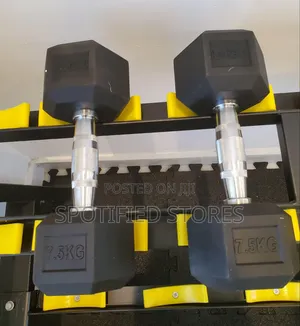 A Pair of 7.5kg Hexagon Dumbbell