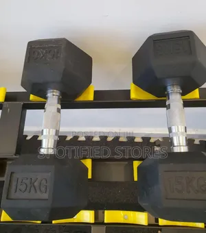A Pair of 15kg Hexagon Dumbbell