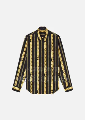 Original Versace Chain Pinstripe Silks Shirts Available in Store