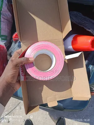 Safety Red And White Caution Tape