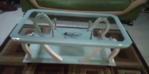 Glass Wood Centre Table