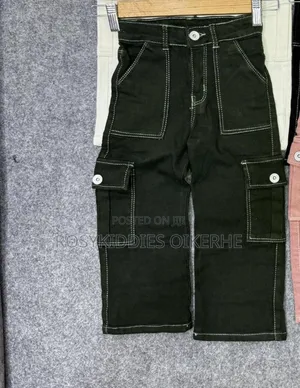 Girls Cargo Baggy Jeans