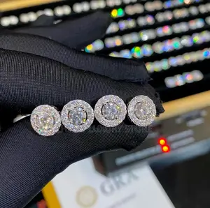 VVS Moissanite Quality Luxury Men Stud Passes the Diamond Test