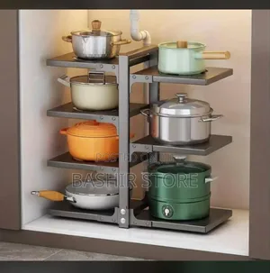Adjustable Pot and Pan Organizer Rack.
