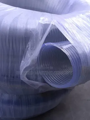 6" Transparent Wire Suction Hose for Gas, Petrol, Chemicals.10 Meters
