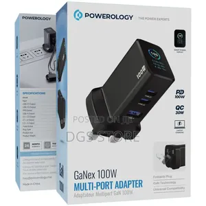 Powerology Ganex 100w Multi Port Adapter Charger