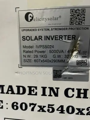 Solar Energy Felicity Inverter Ivps 5kva/48vott