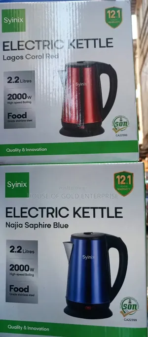 Syinix Najia Saphire Color Electric Kettle.
