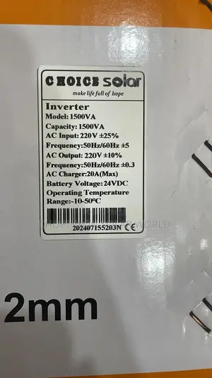 Solar Energy Choice Non Hybrid Inverter 1.5kva/24votts