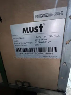 Solar Energy Must Lithium Iron Batteries 10.24kwh/51.2v