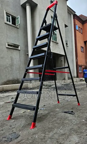8 Steps Aluminum Ladder Black Original
