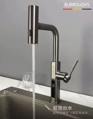 Digital Kitchen Sink Mixer With Pressure Degree Light