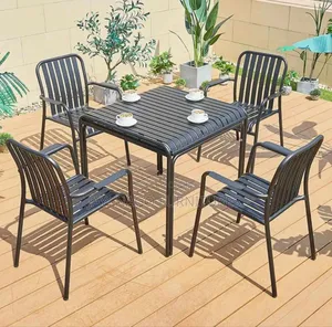 Outdoor Garden Iron Table With Chairs