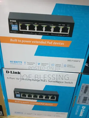 D_link 6 Port 10/100 Long Range Poe Surveillance Switch