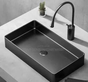 Edge Square Matt Black Basin