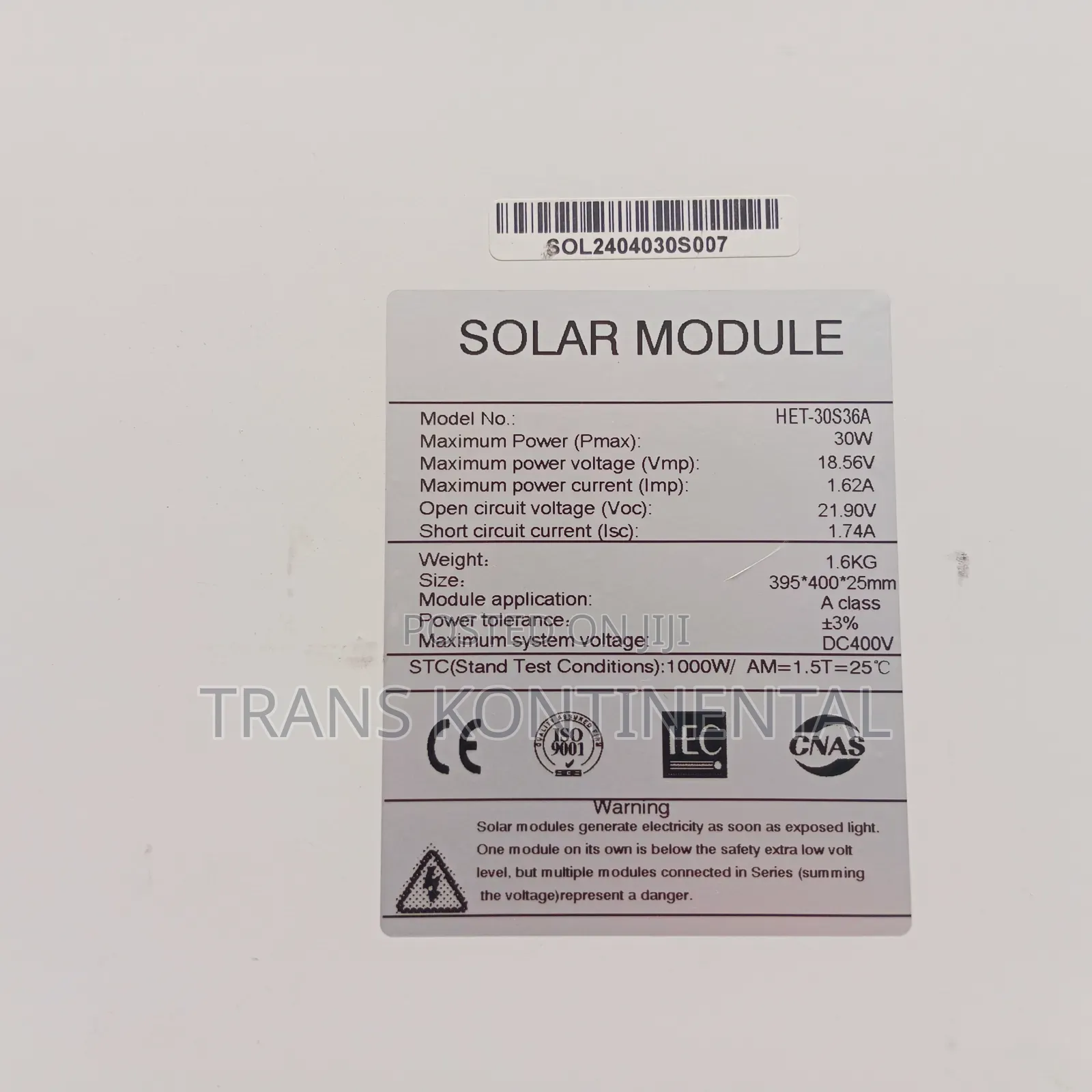 30w Solar Panel
