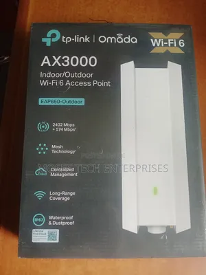 Tplink Omada Wi-Fi 6 Ax3000 Indoor/Outdoor Access Point.