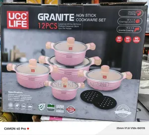 Ucc Life 12pcs Granite Nonstick Cookware Set