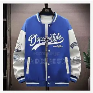 Men's Fashionable Baseball Jacket Windproof Thin Jacket - Blue