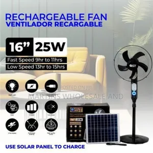 Leku Solar Rechargeable Standing Fan