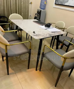 6 Seater Rustic Marble Dinning