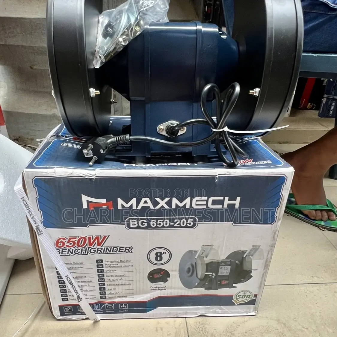 8” Bench Grinder Machine For Sharpening,Grinding And Surface Smoothing