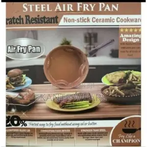 Scratch Resistant Manual Steel Air Fry Pan-30cm