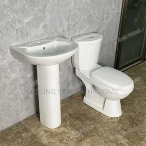 Modern Round Toilet Set With Basin