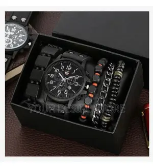 5-piece Men's Watch And Bracelet Set